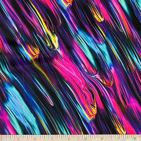 Printed Spandex Fabric Diagonal Motion Pattern
