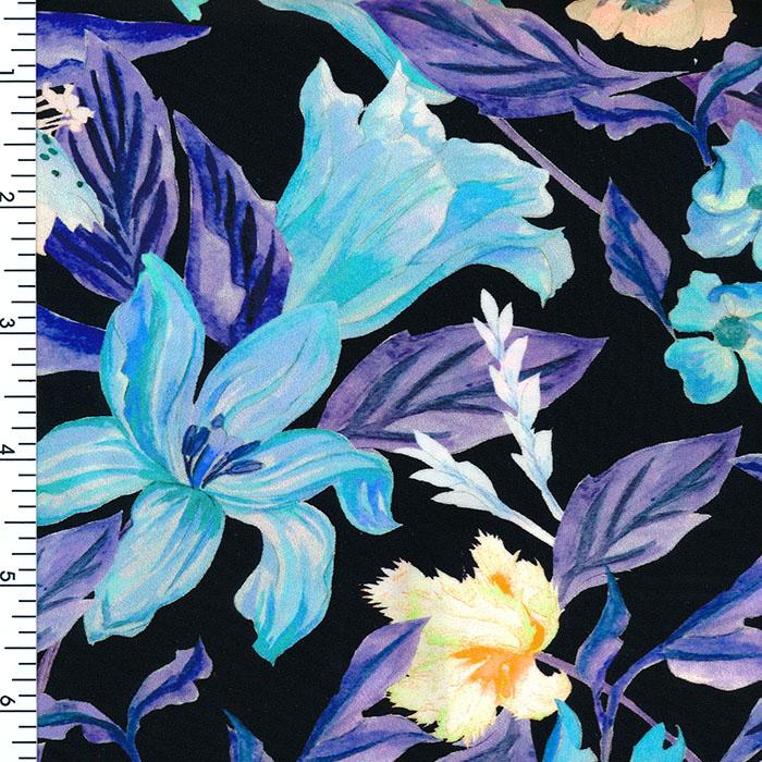 Nylon Spandex Wet Print Danube Floral Mix