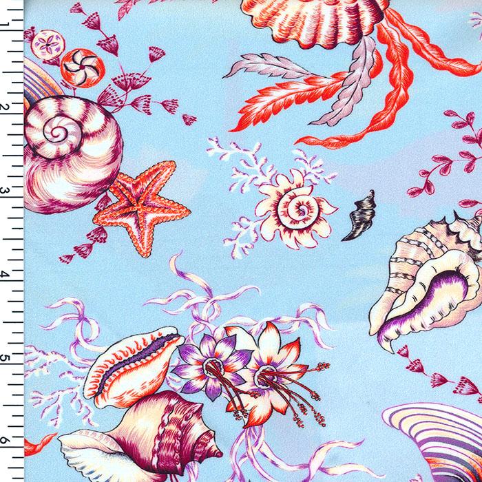 Printed Nylon Spandex Ocean Shell Party