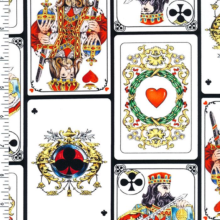 Printed Nylon Spandex King of Cards