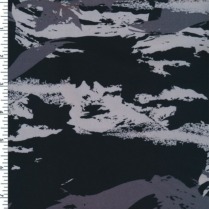Nylon Spandex Smokey Marble Camo Print