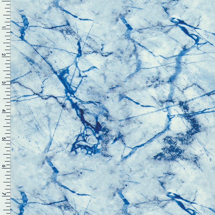 Nylon Spandex Crystal-Blue Marble Print Swimwear