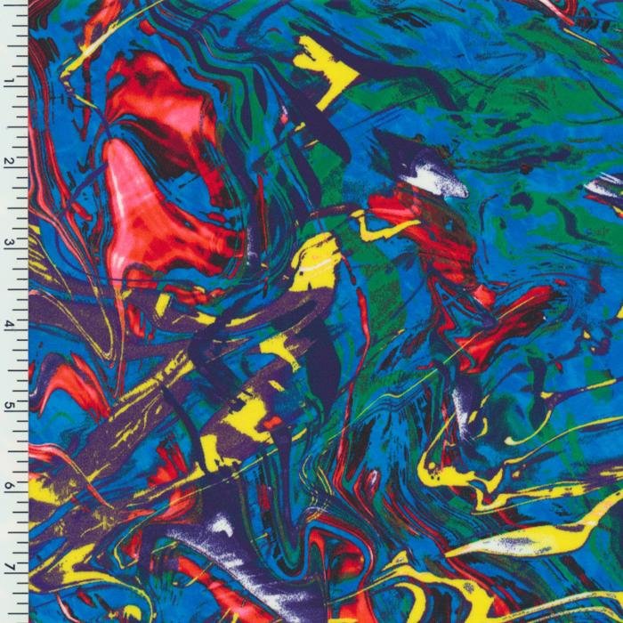 Nylon Spandex Oceanic Lava Wet Print