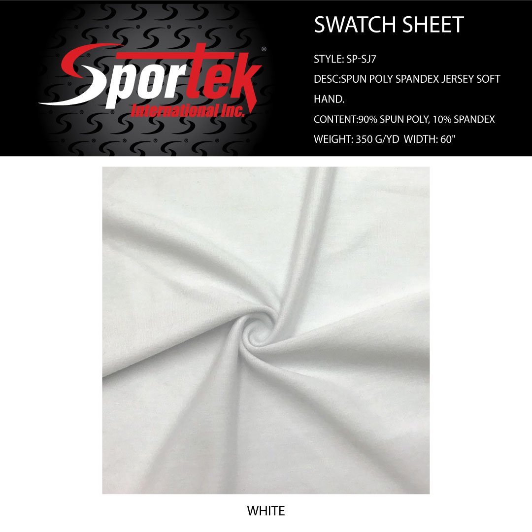Poly Spandex Jersey White