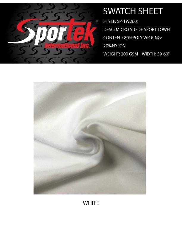 Micro Suede Sports Towel White