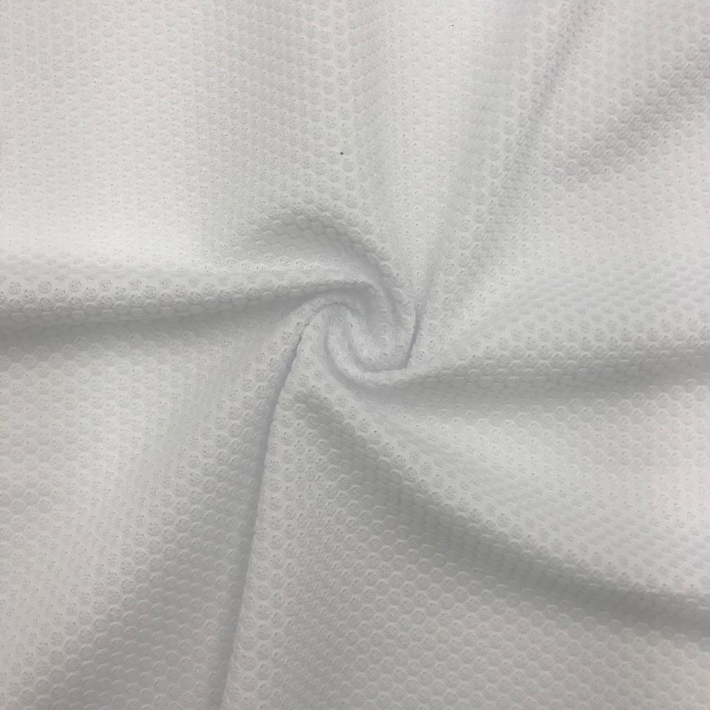 Poly Spandex Honey Comb 3D Mesh White
