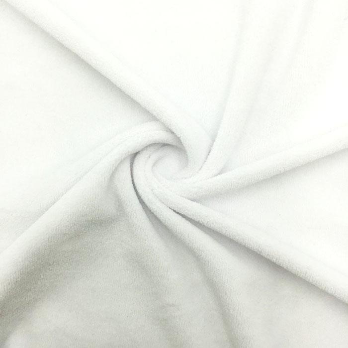 Micro Poly Velour PFP Fabric White
