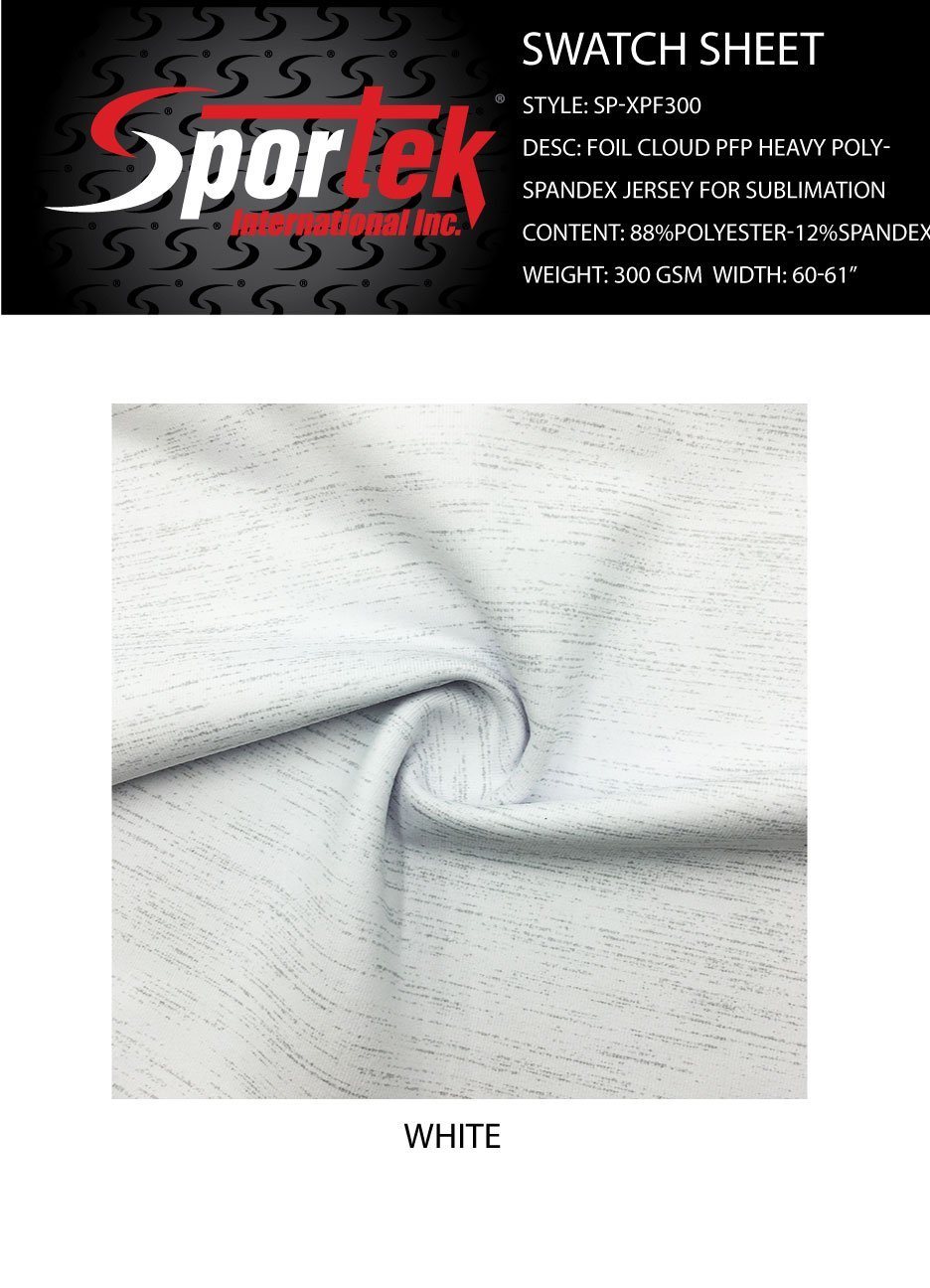 Foil Spandex Cloud Heavy Poly-Spandex Jersey