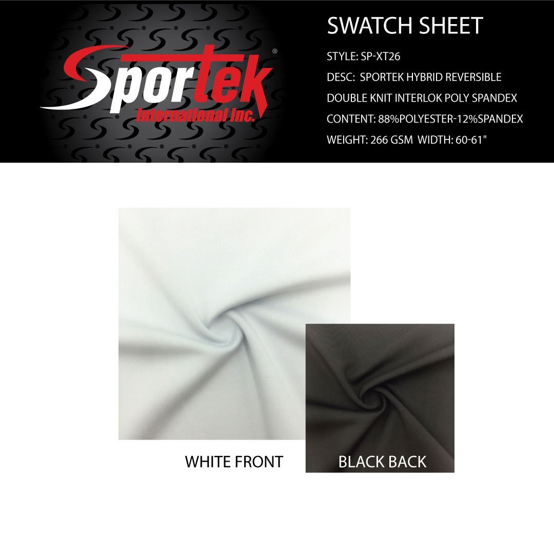 Poly Spandex Reversible Double Knit White/Black