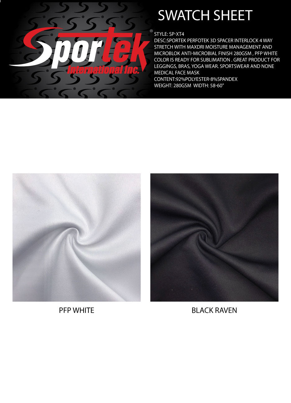 Spacer Interlock 4-Way Stretch White Activewear Fabric