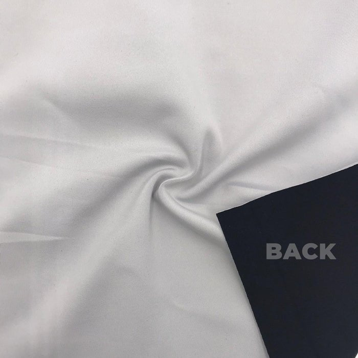 Interlock Nylon Poly Spandex White Compression Activewear