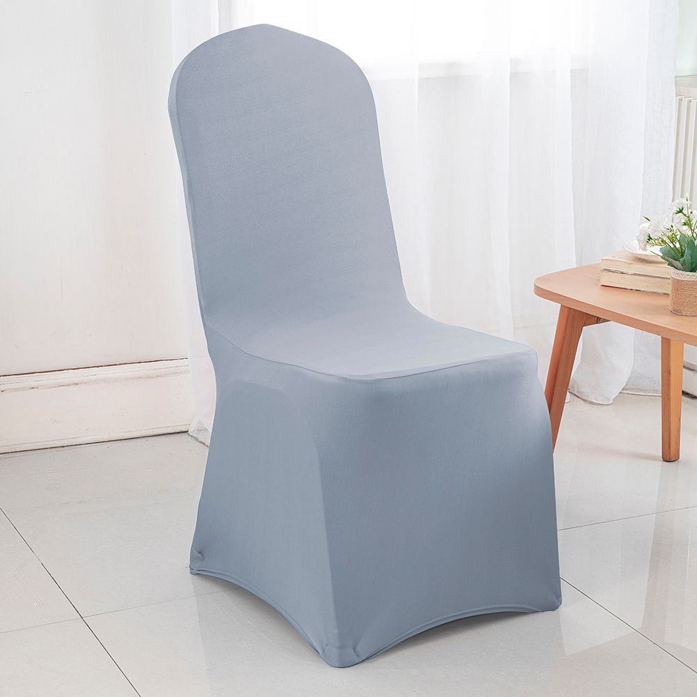 1 Piece Spandex Banquet Chair Cover Dusty Blue Stretch Wrinkle Resistant Elegant Event Decor