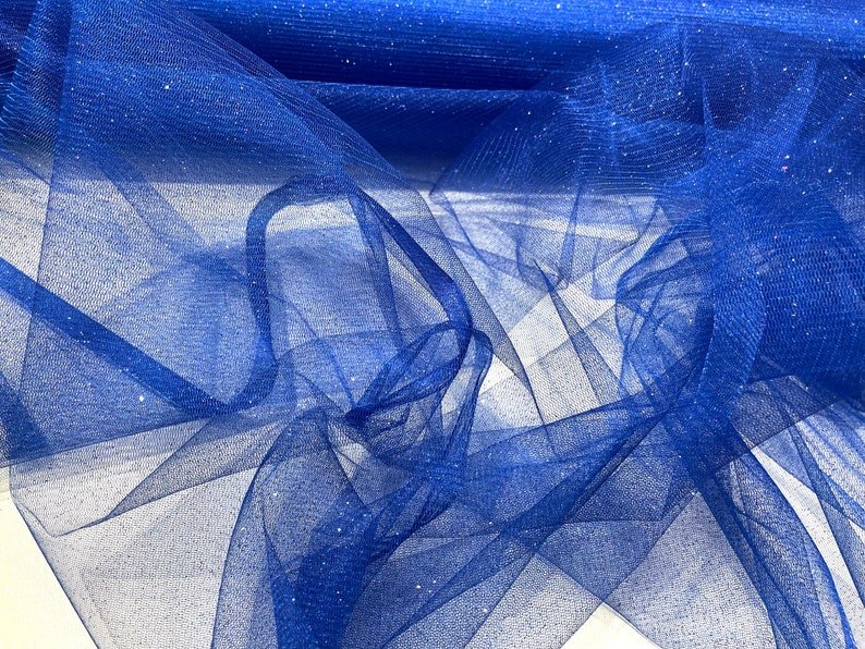 Sparkle Tulle Glitter Fabric - Assorted Colors, 58" Width (1 Yard)