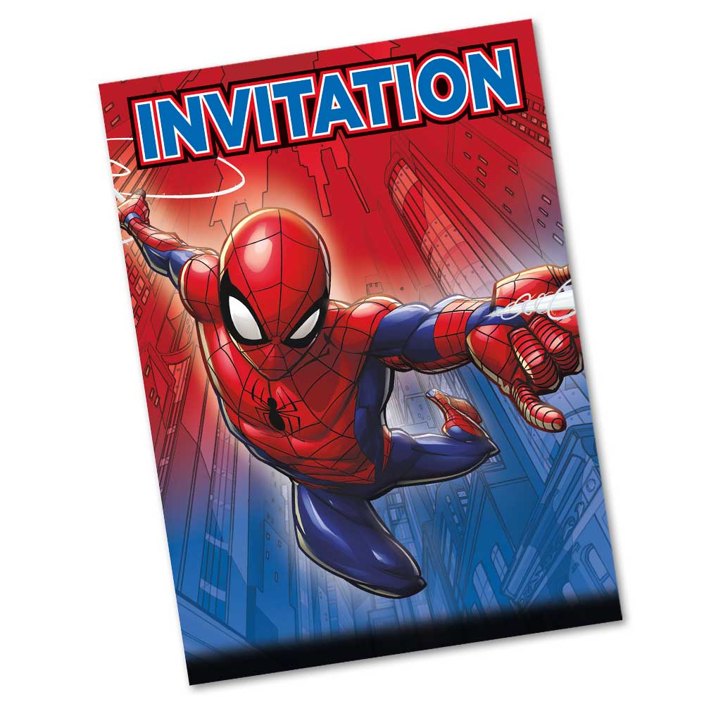 Spider-Man Invitations 8 Pack