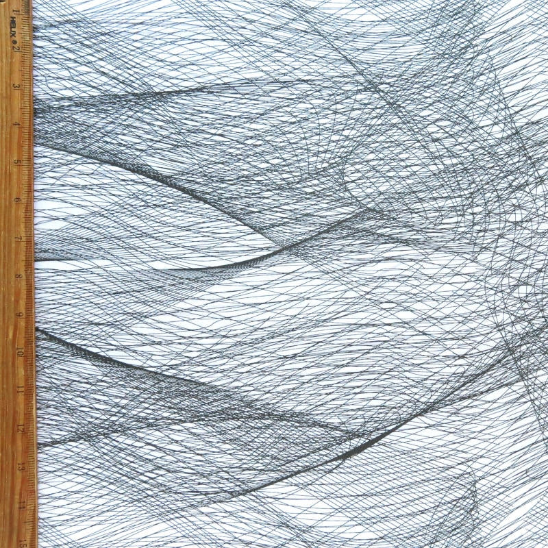Swim Knit Nylon Spandex Spirograph Print