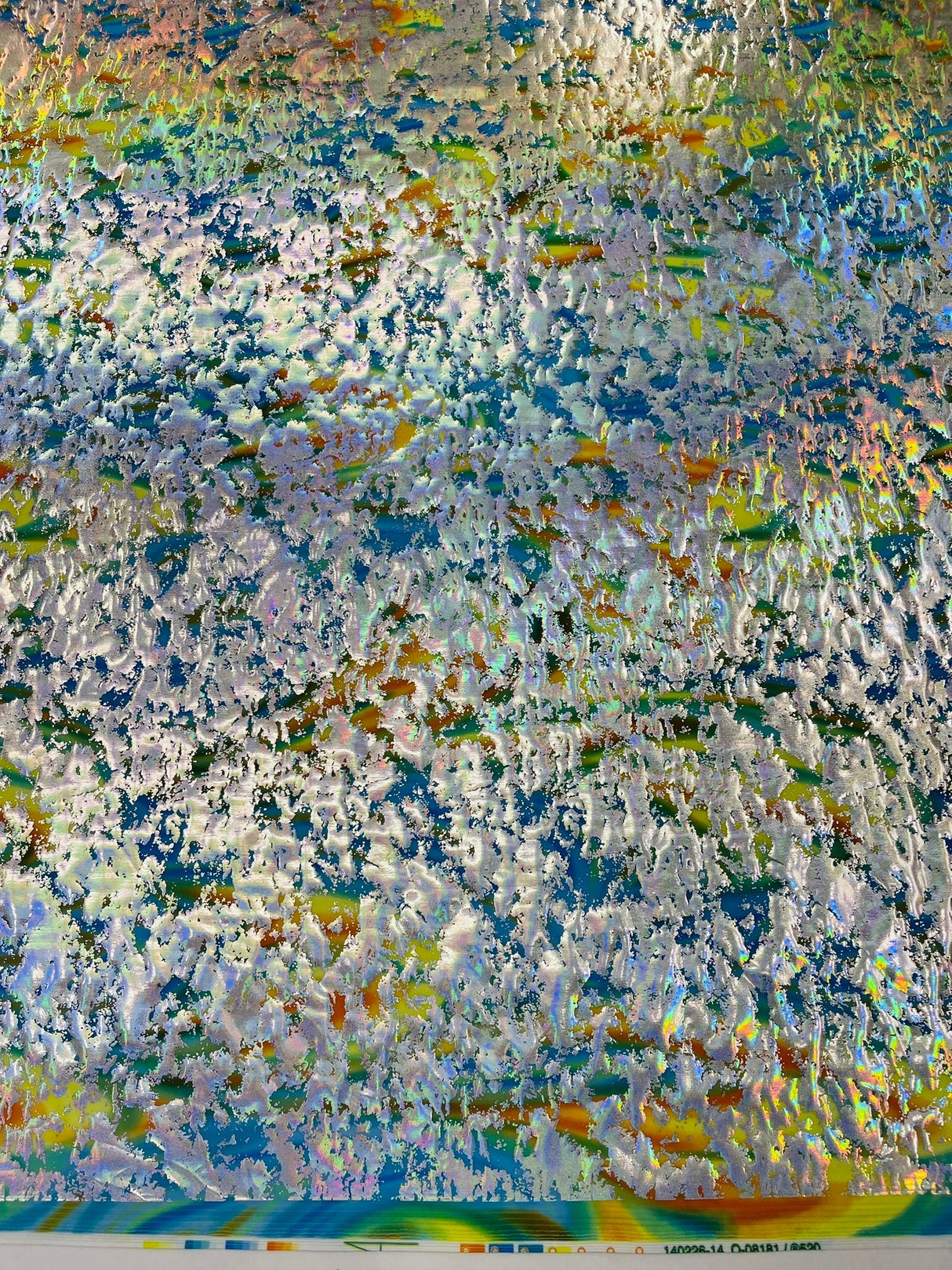 Splatter Foil Paint Metallic Print Nylon Spandex Fabric - Tie Dye, 4-Way Stretch, Fuchsia, Silver, Turquoise, 58-60" Width, 36" Length (1 Yard)