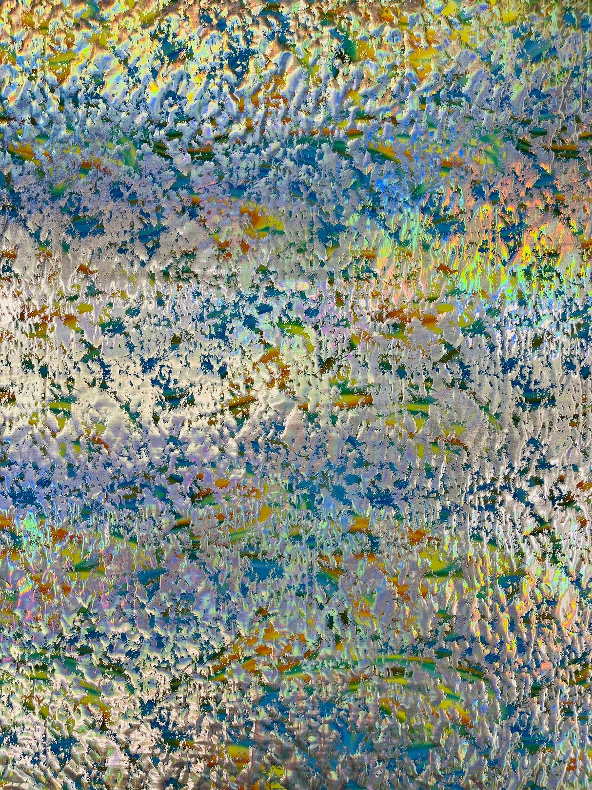 Splatter Foil Paint Metallic Print Nylon Spandex Fabric - Tie Dye, 4-Way Stretch, Fuchsia, Silver, Turquoise, 58-60" Width, 36" Length (1 Yard)