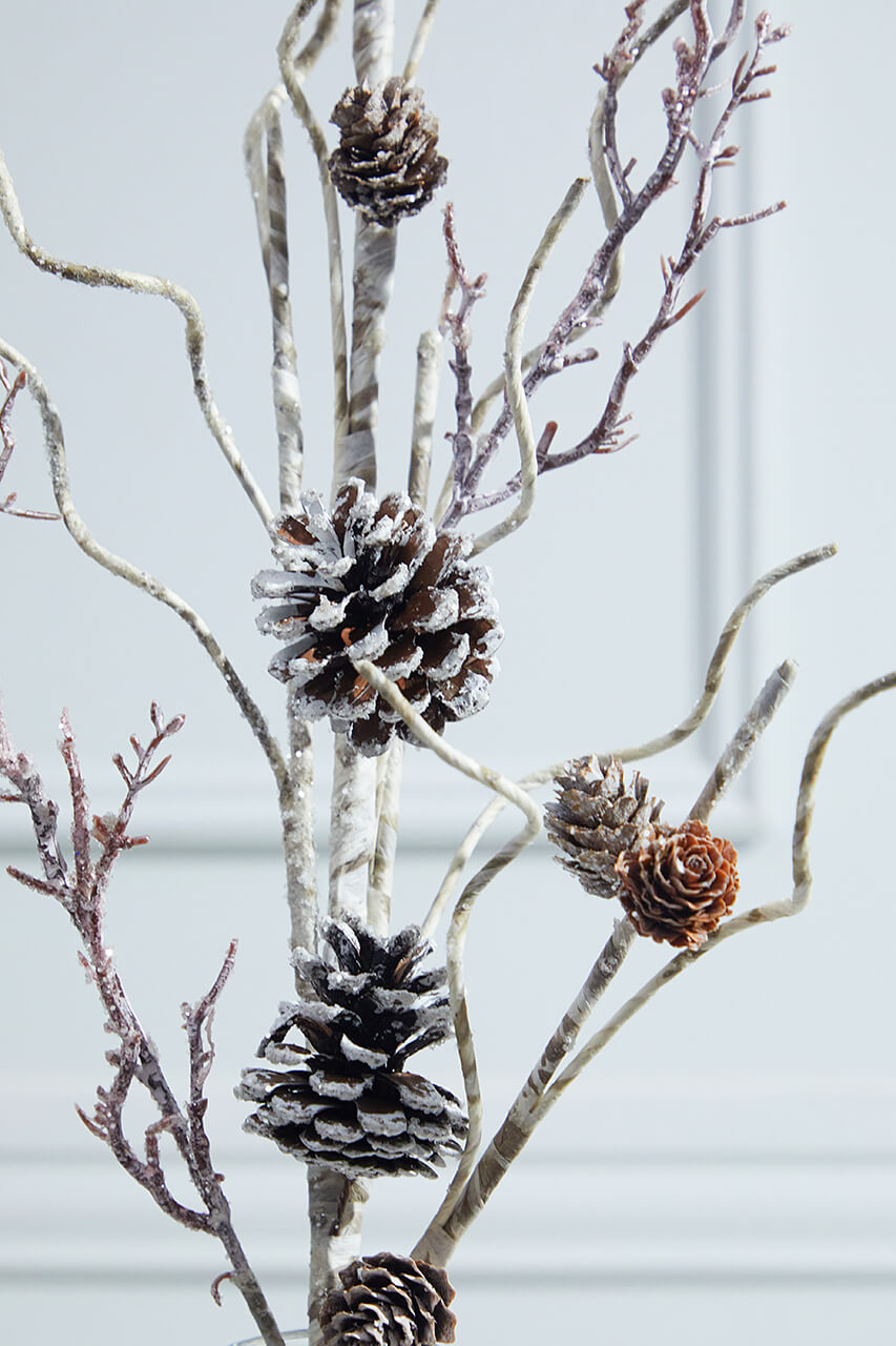32” Iced Birch Cone Stem