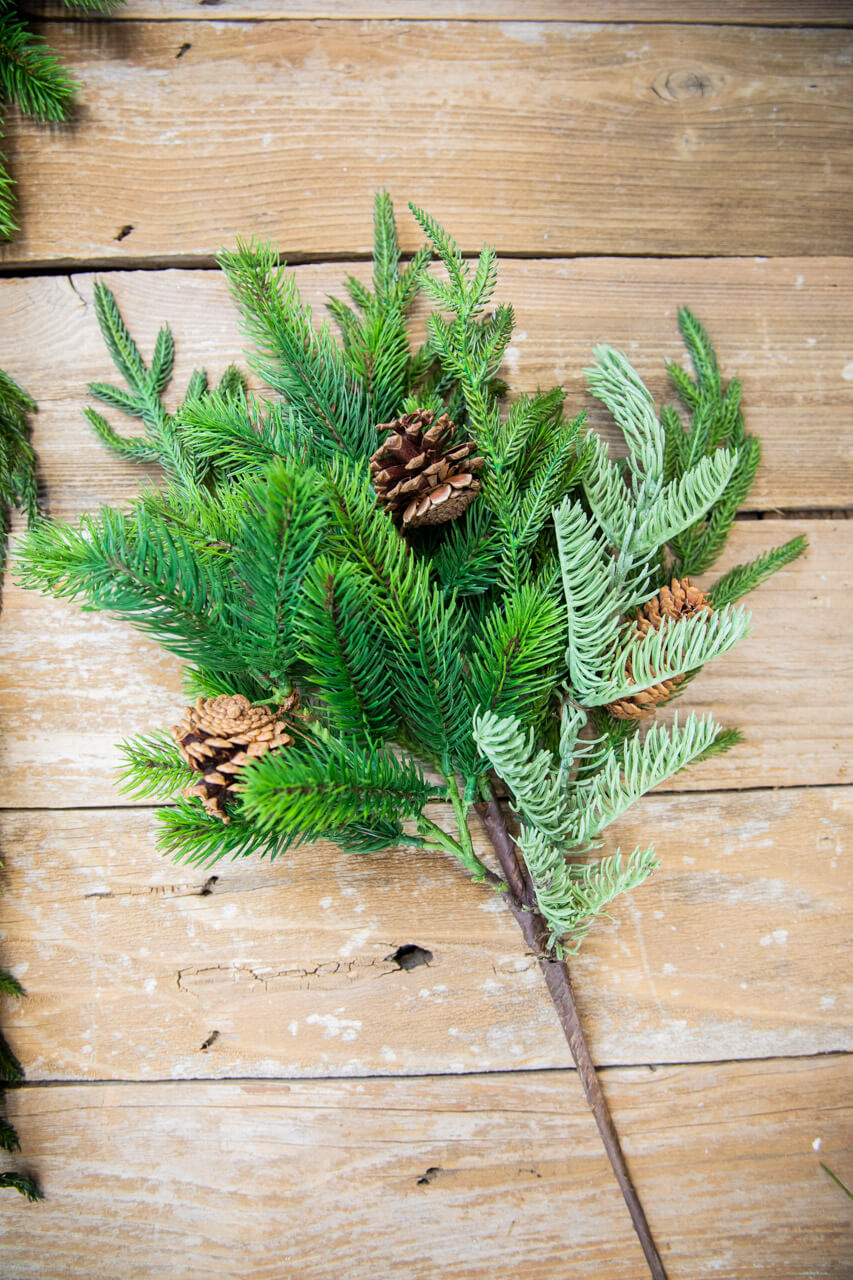 24” Real Touch Norfolk Spruce Juniper Spray