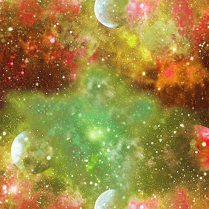 Printed Spandex Galaxy Cosmic Fabric