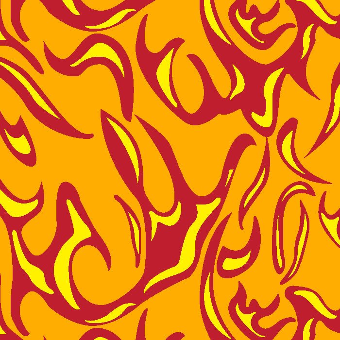 Printed Spandex Flames Fabric for Activewear