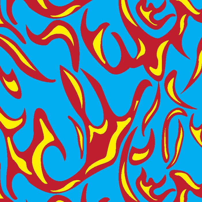 Printed Spandex Flames Fabric for Activewear