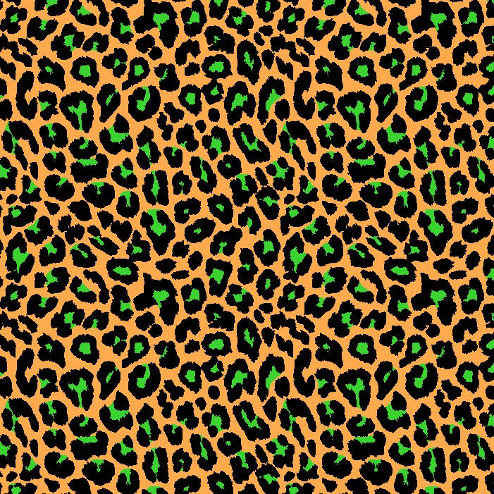 Leopard Print Spandex Fabric Pink/Yellow