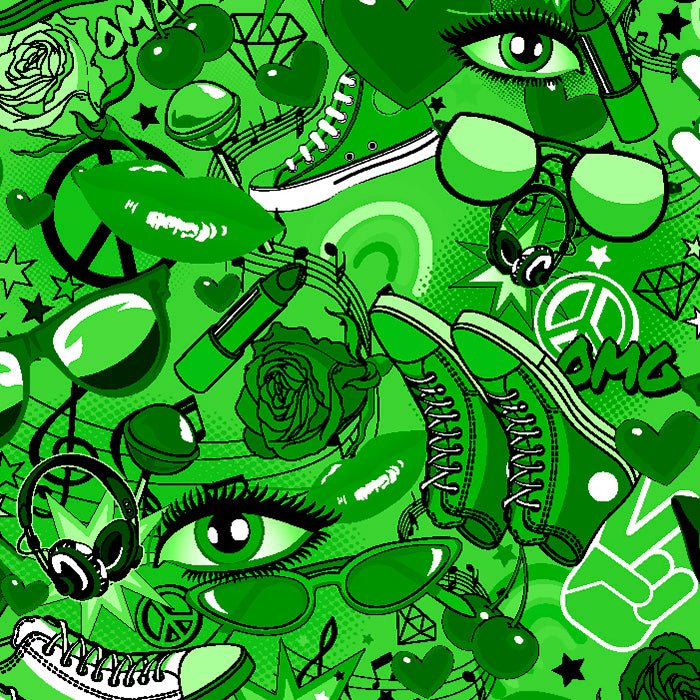 Printed Spandex Teen Pattern Fabric