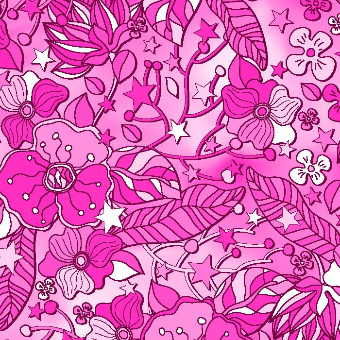 Printed Spandex Flower Stars 4