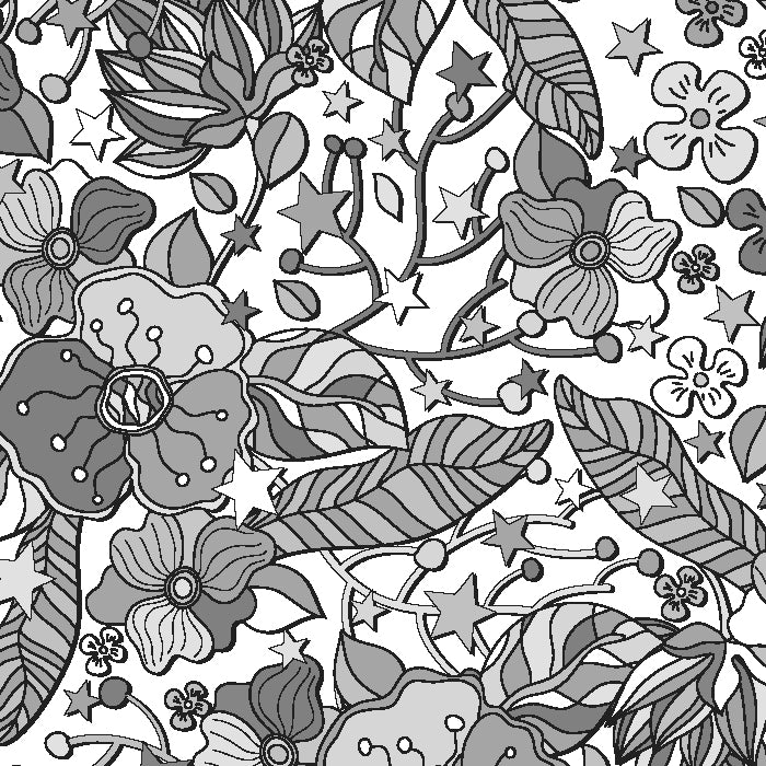 Printed Spandex Flower Stars 4