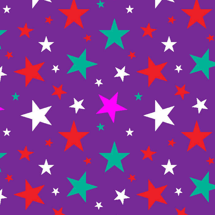 Printed Spandex Multi Stars Sublimation Fabric