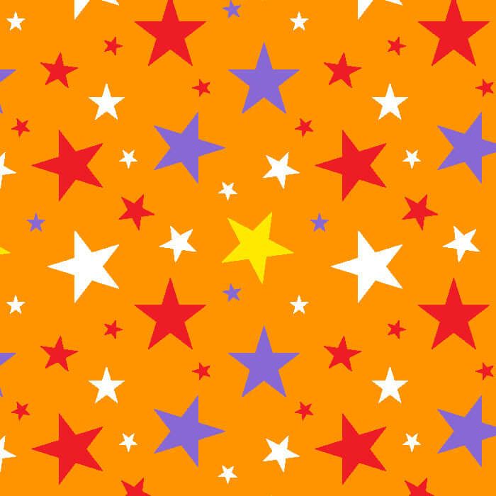 Printed Spandex Multi Stars Sublimation Fabric