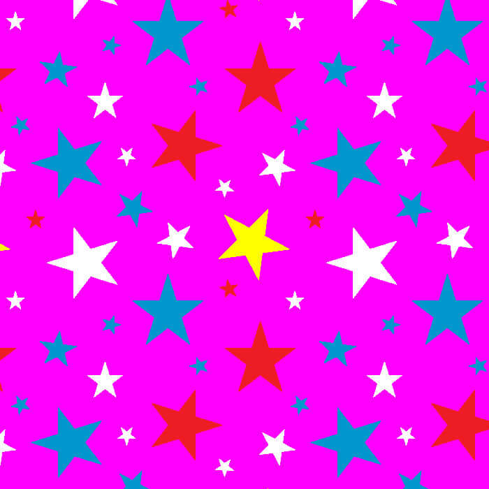 Printed Spandex Multi Stars Sublimation Fabric