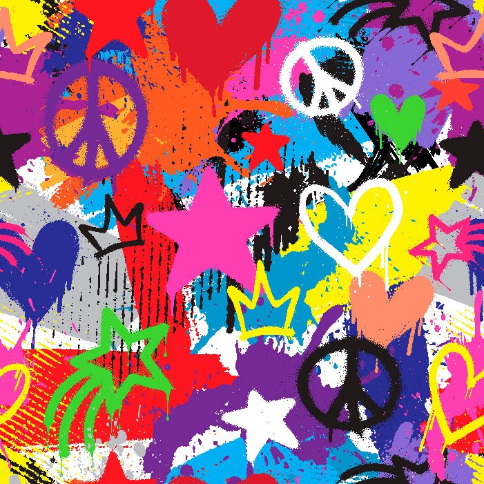 Printed Spandex Paint Print Activewear Fabric