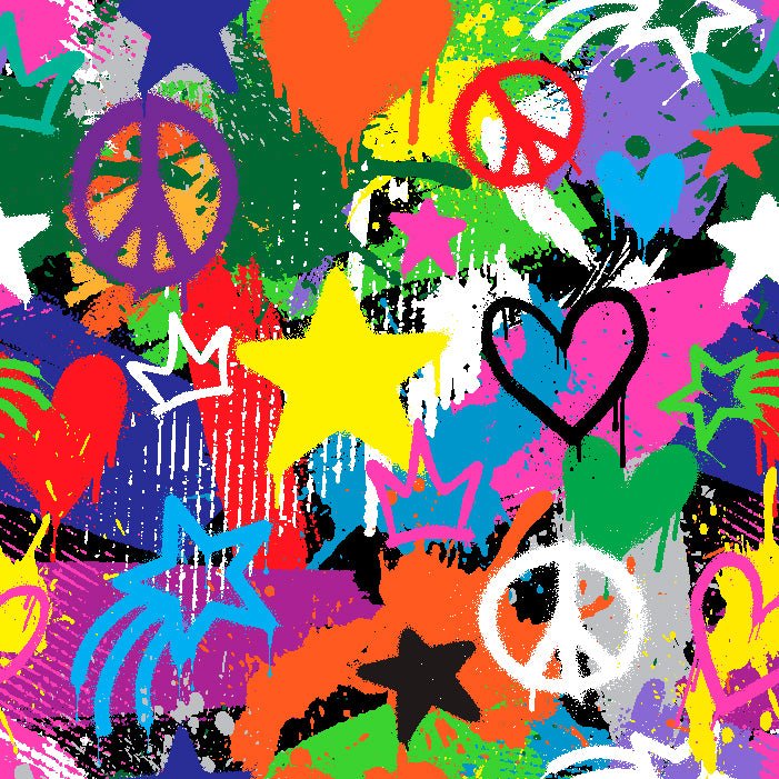 Printed Spandex Paint Print Activewear Fabric