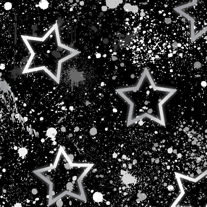 Printed Spandex Rainbow Star Splatter