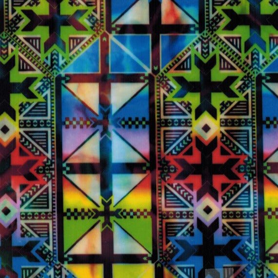 Printed Spandex Abstract Fabric for Activewear