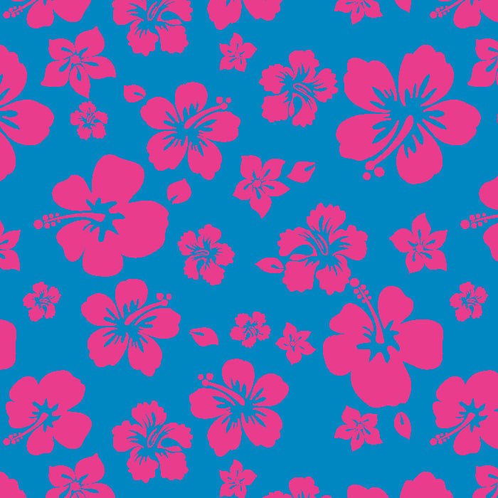 Printed Spandex Hibiscus Tropical Floral Stretch Fabric