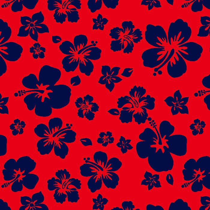 Printed Spandex Hibiscus Tropical Floral Stretch Fabric