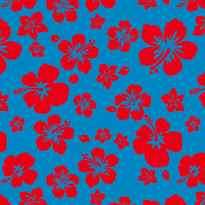 Printed Spandex Hibiscus Tropical Floral Stretch Fabric