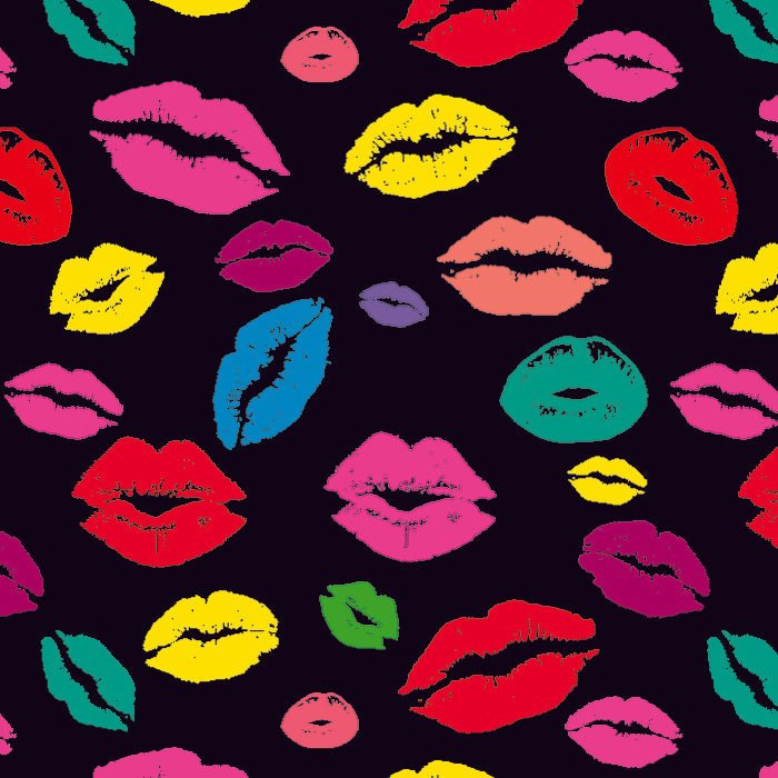 Printed Spandex Lips Pattern Fabric