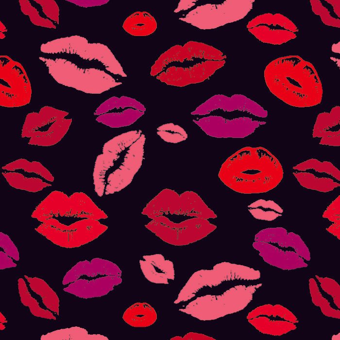 Printed Spandex Lips Pattern Fabric