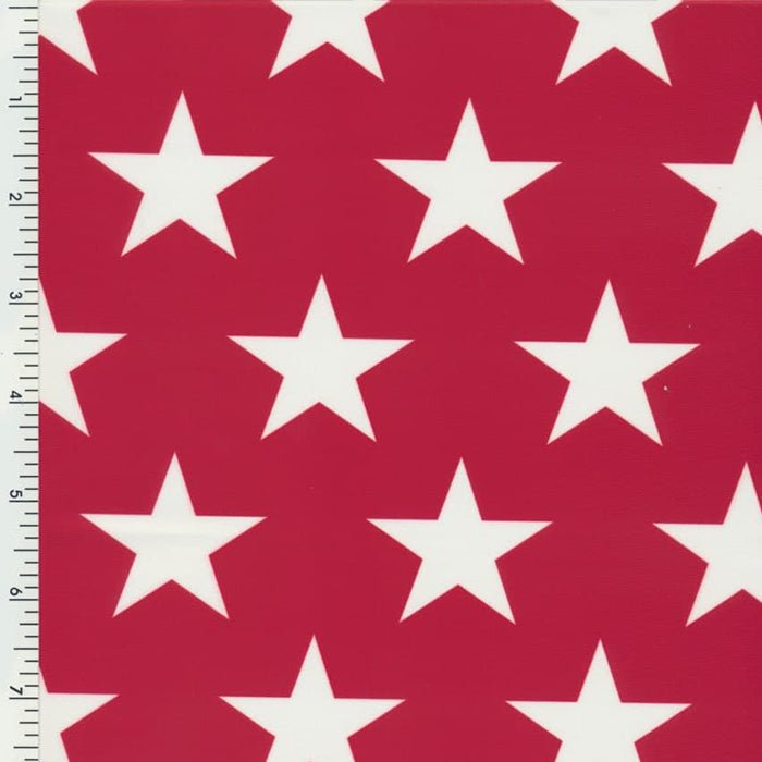 Printed Spandex Star Fabric Navy