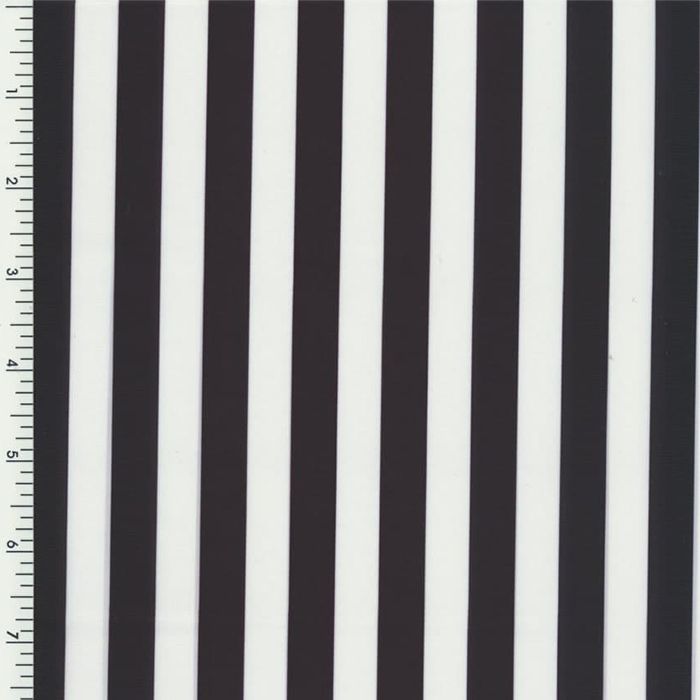 Printed Spandex Half-Inch Stripe Fabric