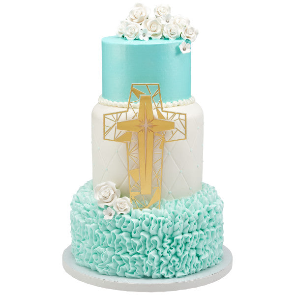 Religious Stained Glass Cross Set Cake Kit