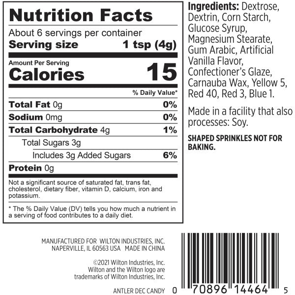 Wilton Small Brown Candy Reindeer Antlers for Cake Pops and Mini Treats, 0.88 oz.
