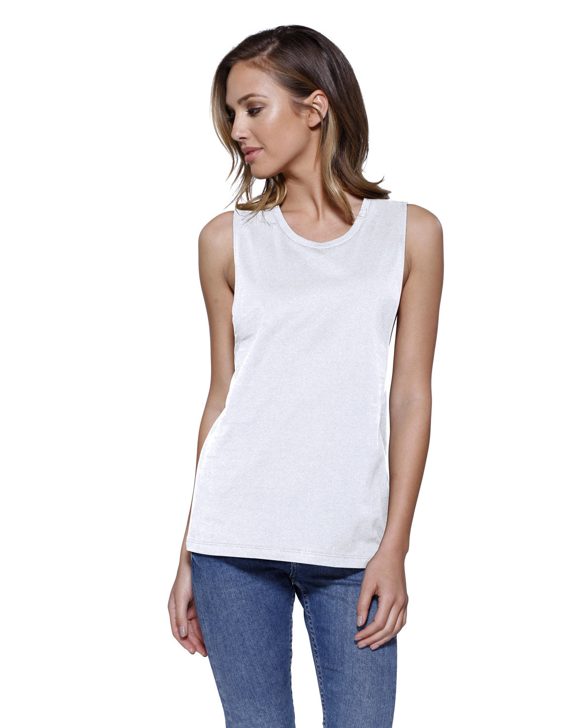 Ladies' Cotton Muscle T-Shirt