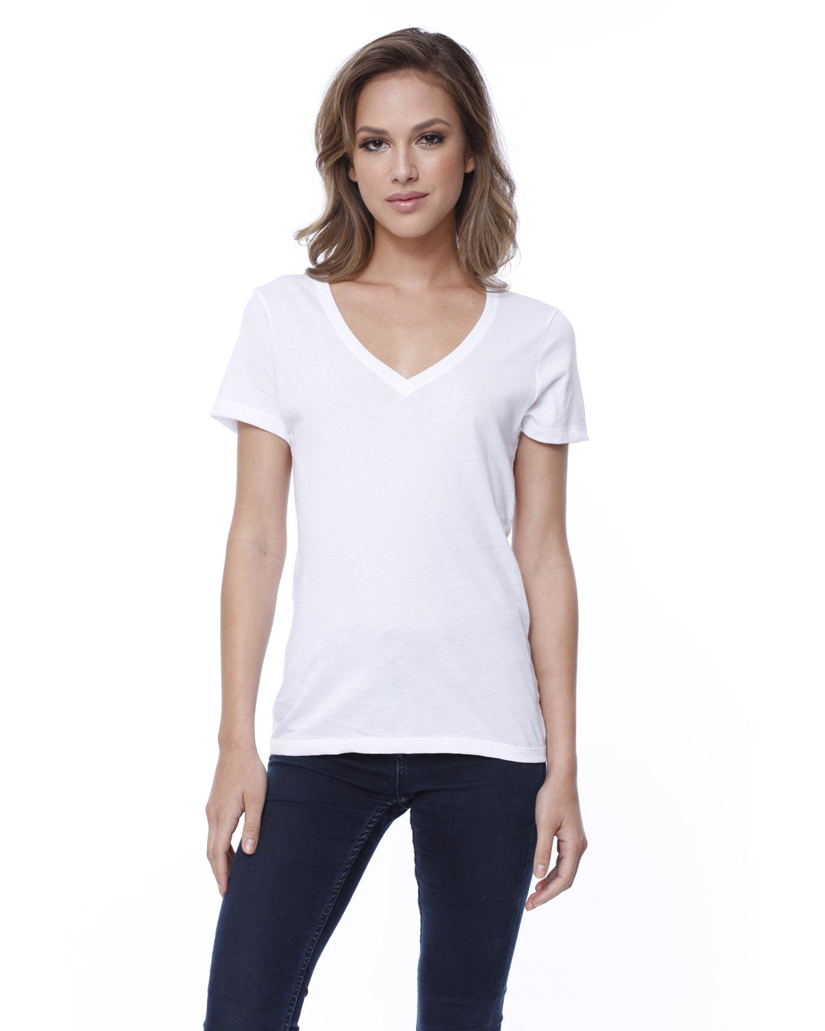 Ladies' Cotton V-Neck T-Shirt