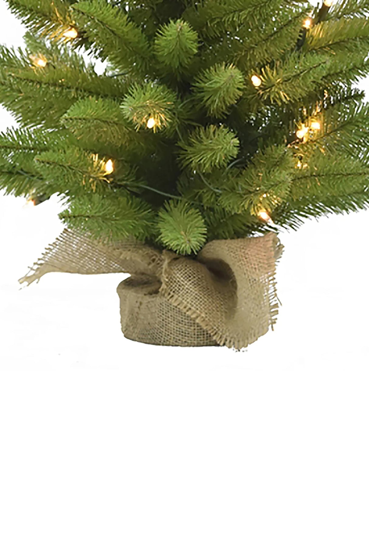 3' Prelit Tabletop Christmas Tree with Burlap Base