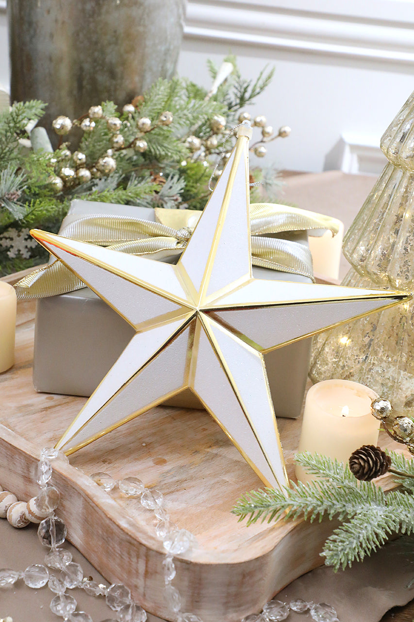 12” Borealis Glitter Star Ornament